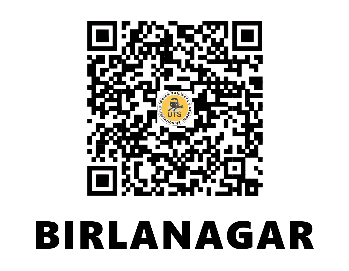 UTS QR Code for BIRLANAGAR - BLNR (NC - MADHYA PRADESH)